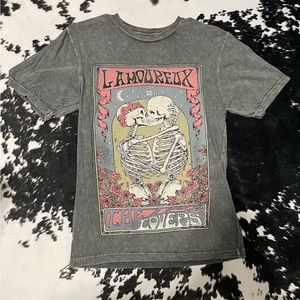 Lotus Fashion Skeleton Lovers Graphic Tee